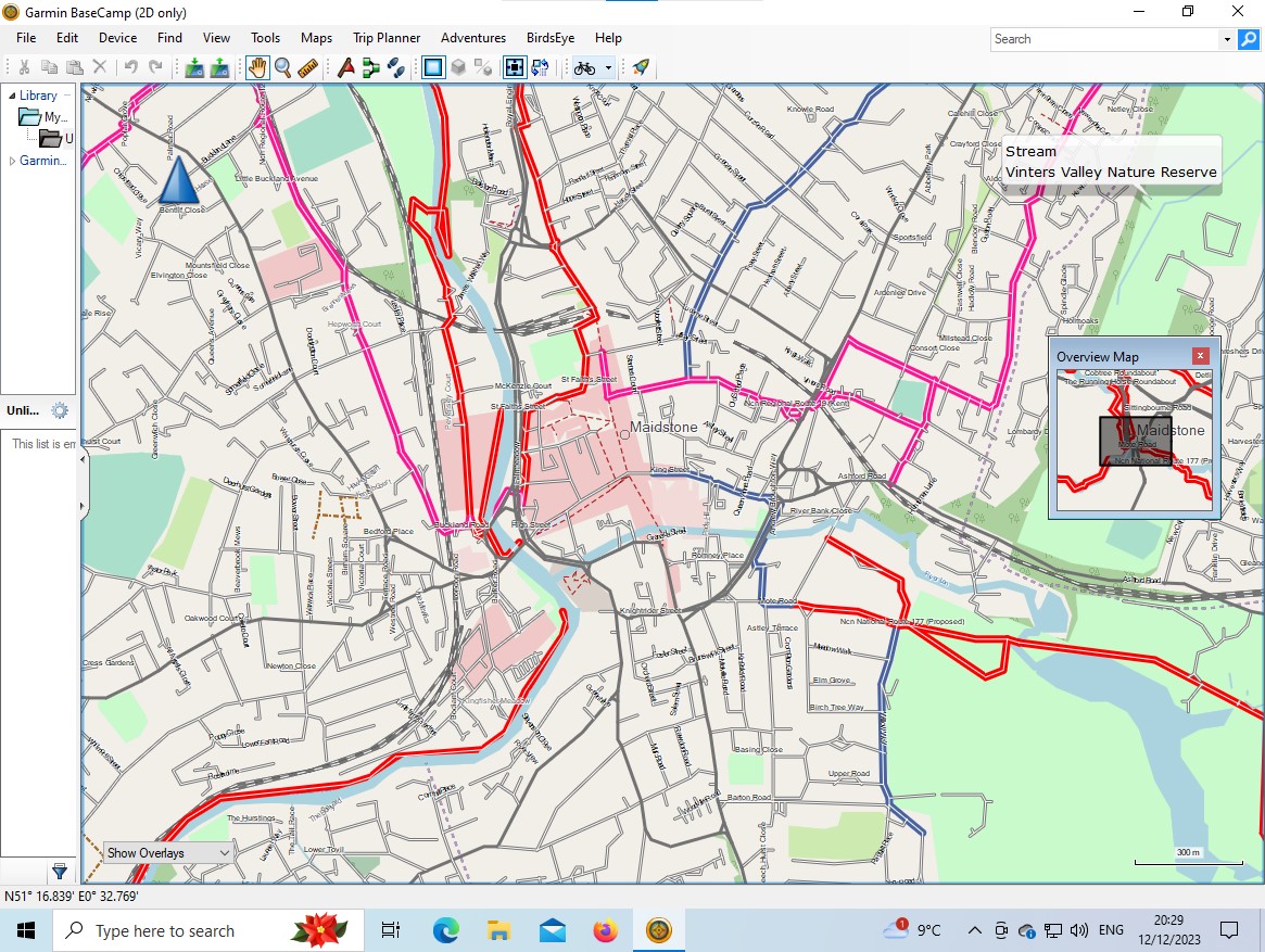 cycle-map Maidstone area