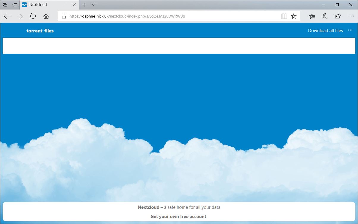 Old Microsoft Edge - Nextcloud downloads